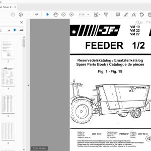 JF Stoll Diet Mixer Feeder 1/2 VM 19 VM 22 VM 27 Multi Parts Manual - PDF