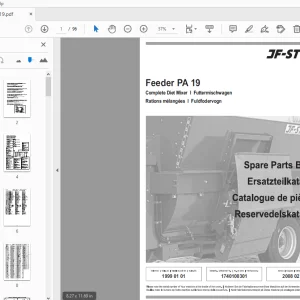 JF Stoll Diet Mixer Feeder PA 19 Parts Manual - PDF