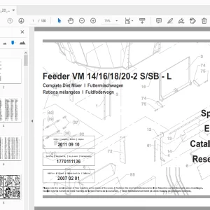 JF Stoll Diet Mixer Feeder VM 14/16/18/20-2 S/SB - L Parts Manual - PDF