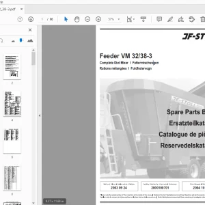 JF Stoll Diet Mixer Feeder VM 32/38-3 Parts Manual - PDF