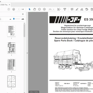 JF Stoll ES 3500 Trailer section for Chop Forage Wagon Parts Manual - PDF