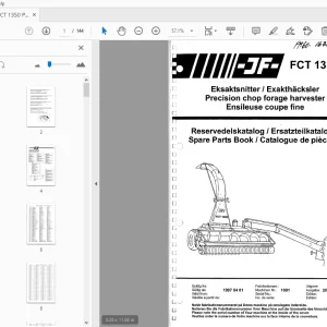 JF Stoll FCT 1350 Precision chop forage harvester Parts Manual - PDF