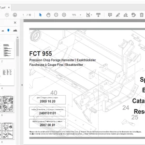 JF Stoll FCT 955 Precision chop forage harvester Parts Manual 2007 - PDF