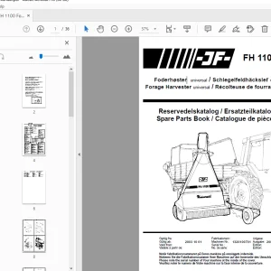 JF Stoll FH 1100 Forage Harvester Parts Manual - PDF