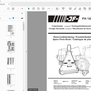 JF Stoll Forage Harvester universal FH 1450 Parts Manual - PDF