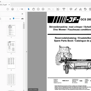 JF Stoll GCS 2800TS Disc Mower Parts Manual - PDF