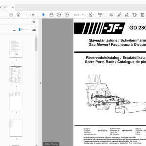 JF Stoll GD 2800 Disc Mower Parts Manual - PDF