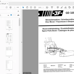 JF Stoll GD 3200 Disc Mover Parts Manual 1995 - PDF