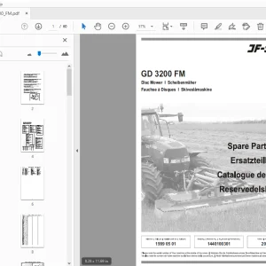 JF Stoll GD 3200 FM Disc Mower Parts Manual - PDF