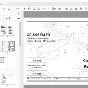 JF Stoll GD 3205 FM TD Disc Mower Parts Manual - PDF