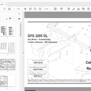 JF Stoll GFS 3205 DL Disc Mower Parts Manual - PDF