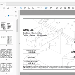 JF-Stoll GMS 280 Disc Mower Parts Manual 2006 - PDF