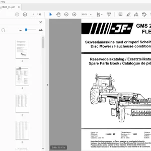 JF Stoll GMS 2800 Flex Disc Mower Parts Manual - PDF
