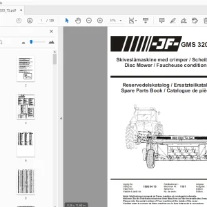 JF Stoll GMS 3200 TS Disc Mower Parts Manual - PDF