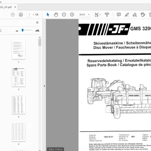 JF Stoll GMS 3200 UF Disc Mover Parts Manual - PDF