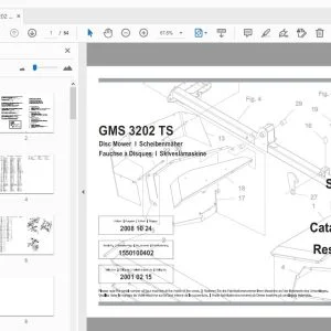 JF Stoll GMS 3202 TS Disc Mower Parts Manual - PDF