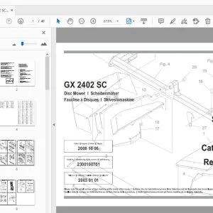 JF Stoll GX 2402 SC Disc Mower Parts Manual - PDF