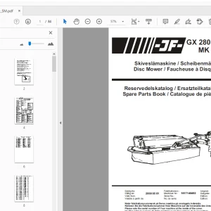 JF Stoll GX 2800 SM MK 2 Disc Mower Parts Manual - PDF