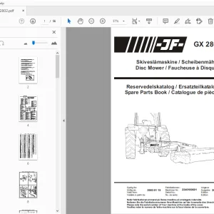 JF Stoll GX 2802 Disc Mower Parts Manual - PDF