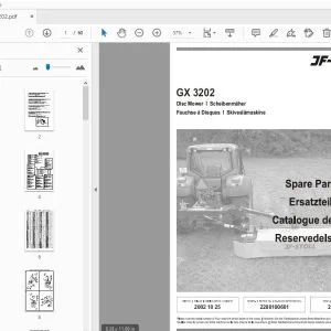 JF Stoll GX 3202 Disc Mower Parts Manual - PDF