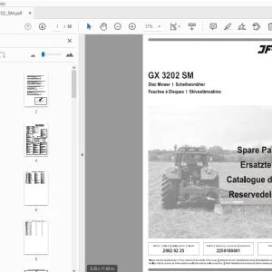 JF Stoll GX 3202 SM Disc Mower Parts Manual - PDF