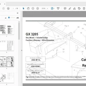JF Stoll GX 3205 Disc Mower Parts Manual - PDF