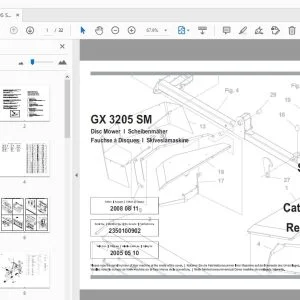 JF Stoll GX 3205 SM Disc Mower Parts Manual - PDF