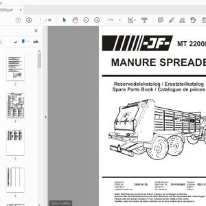 JF Stoll MT 22000 Manure Spreader Parts Manual - PDF
