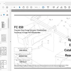 JF Stoll Precision Chop Forage Harvester FC 850 Parts Manual - PDF