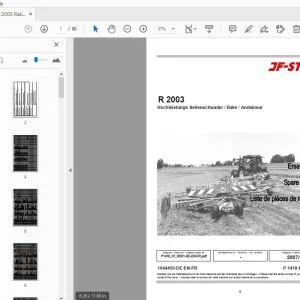 JF Stoll R 2003 Rake Parts Manual - PDF