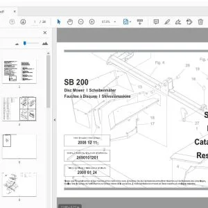 JF Stoll SB 200 Disc Mower Parts Manual - PDF
