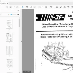 JF Stoll SB 2400 MK 2 Disc Mover Parts Manual 1995 - PDF