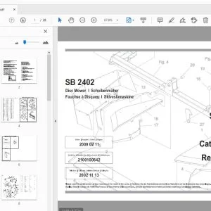 JF Stoll SB 2402 Disc Mower Parts Manual - PDF