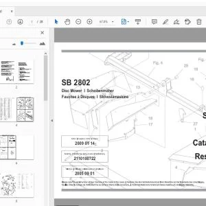 JF Stoll SB 2802 Disc Mower Parts Manual - PDF