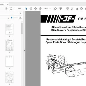 JF Stoll SM 2400 Disc Mover Parts Manual - PDF