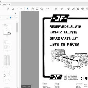 JF Stoll ST 70-70H-90 Super Transporter Parts Manual - PDF