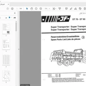 JF Stoll ST 70 - ST 90 Super Transporter Parts Manual - PDF