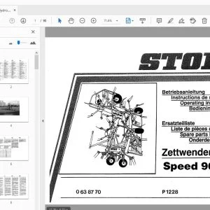 JF Stoll Speed 900 Hydro Operating & Parts Manual - PDF