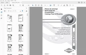 Kuhn Oceanis 4500-5600-6500-7000-7700 Trailed field sprayers Parts Manual - PDF