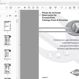 Kuhn Oceanis 4500-5600-6500-7000-7700 Trailed field sprayers Parts Manual - PDF