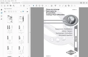 Kuhn RHX Options Sprayers Parts Manual - PDF