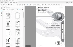 Kuhn Rampe RBA 24-27/28-30m Options Sprayers Parts Manual - PDF