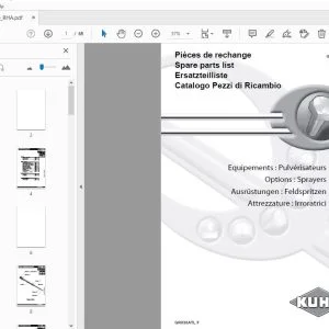 Kuhn Rampe RHA Options Sprayers Parts Manual - PDF
