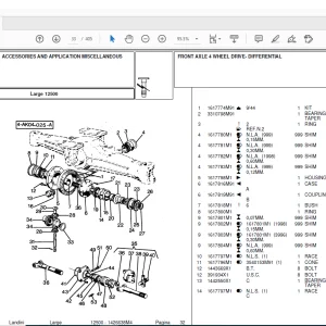 Landini Tractor 12500 Parts Catalog Manual - PDF DOWNLOAD
