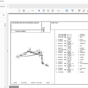 Landini Tractor 5000RN Parts Catalog Manual 1816101M1 - PDF