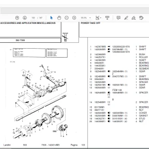 Landini Tractor 7500 Parts Catalog Manual 1424314M3 - PDF DOWNLOAD