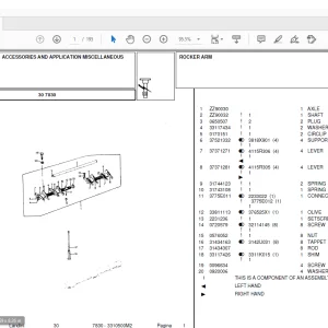 Landini Tractor 7830 Parts Catalog Manual 3310500M2 - PDF DOWNLOAD