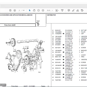 Landini Tractor 8000R Parts Catalog Manual 1818738M1 - PDF