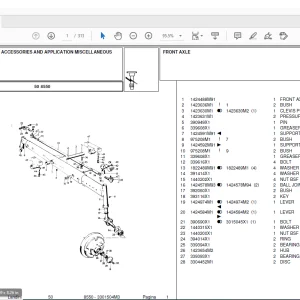 Landini Tractor 8550 Parts Catalog Manual 3301504M3 - PDF