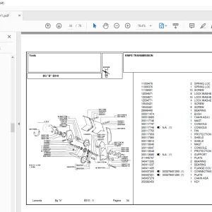 Laverda Header B310 Parts Catalog Manual  - PDF DOWNLOAD